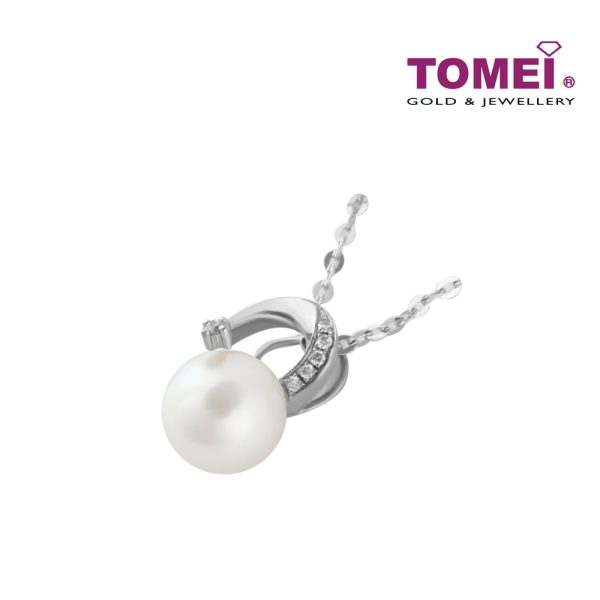 TOMEI Mesmeric Enchantment of the Seas Pendant Set, Pearl White Gold 585 (P5848) For Cheap