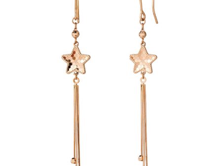 TOMEI Rouge Collection Star Long Earrings, Rose Gold 750 Online Hot Sale