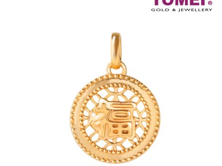 TOMEI Fu Pendant, Yellow Gold 916 Cheap