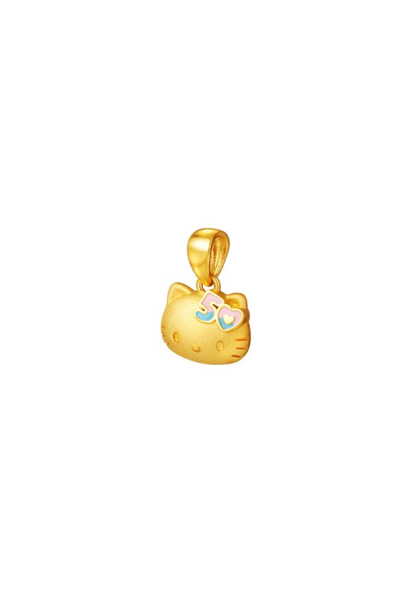 TOMEI X SANRIO Hello Kitty 50th Anniversary Pendant, Yellow Gold 916 Online now