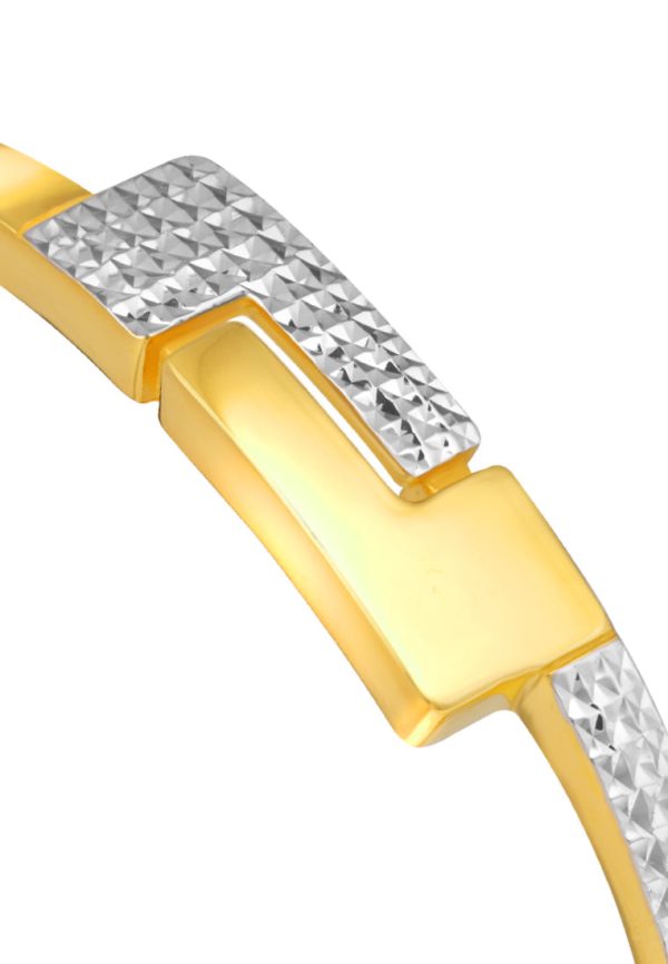 TOMEI Dual-Tone Puzzle Bangle, Yellow Gold 916 Online Hot Sale