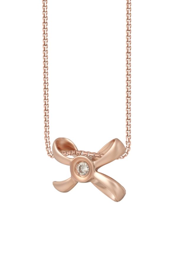 TOMEI [Online Exclusive] Minimalist Ribband Pendant, Rose Gold 375 Online