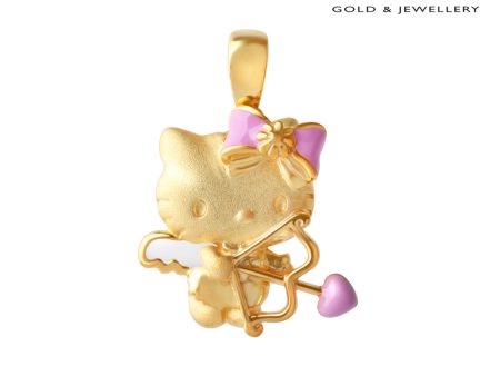 TOMEI X Hello Kitty with Arrow Pendant, Yellow Gold 916 For Sale