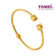 TOMEI Quadrated Art Deco-esque Bangle, Yellow Gold 916 Online now