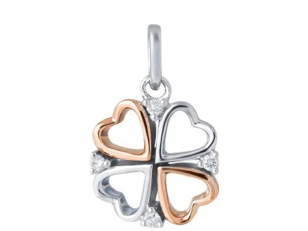 TOMEI United Of Love Diamond Pendant, White+Rose Gold 585 For Sale