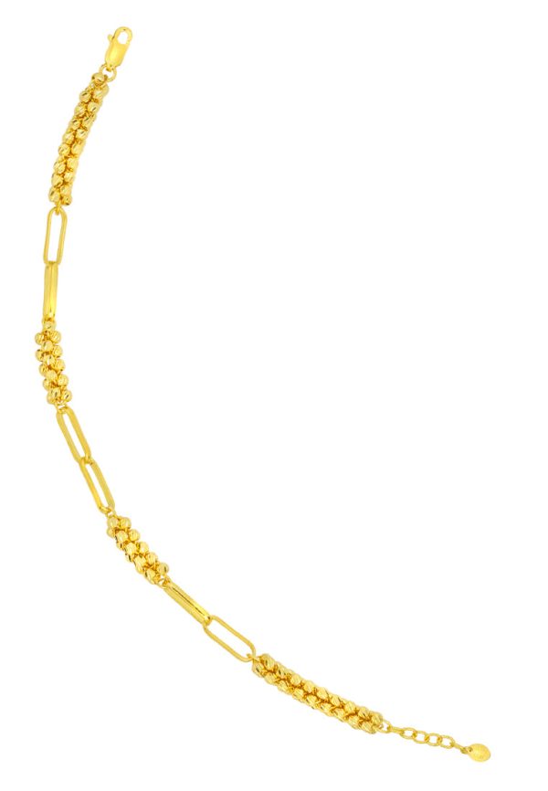 TOMEI Bundled Beads Bracelet, Yellow Gold 916 For Cheap