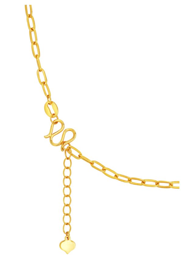 TOMEI Minimalist Link Necklace, Yellow Gold 999 (5G) Online now