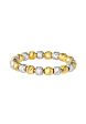 TOMEI Dual-Tone Full Circle Beads Ring, Yellow Gold 916 For Discount