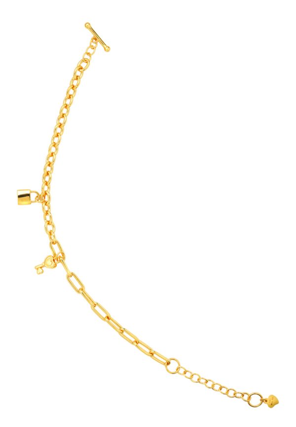 TOMEI Key & Lock Bracelet, Yellow Gold 999 (5D) For Sale