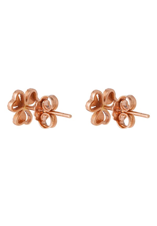 TOMEI Rouge Collection Clover Earrings, Rose Gold 750 Sale