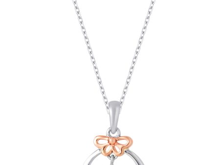 TOMEI Glowing Heart Pendant With Chain, White+Rose Gold 585 (P6179WR) Online Hot Sale