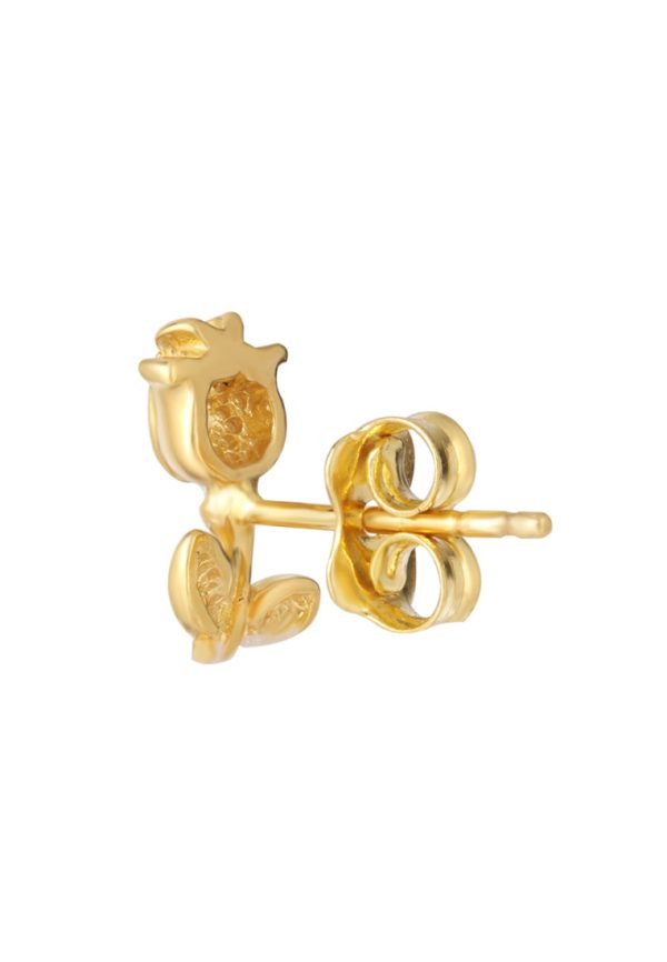 TOMEI Lusso Italia Rose Bud Earrings, Yellow Gold 916 For Cheap