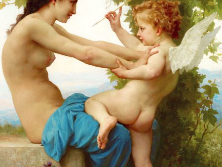 A Young Girl Defending Herself Against Eros | William-Adolphe Bouguereau | JadedGemShop X SingleAndPlacing Fashion