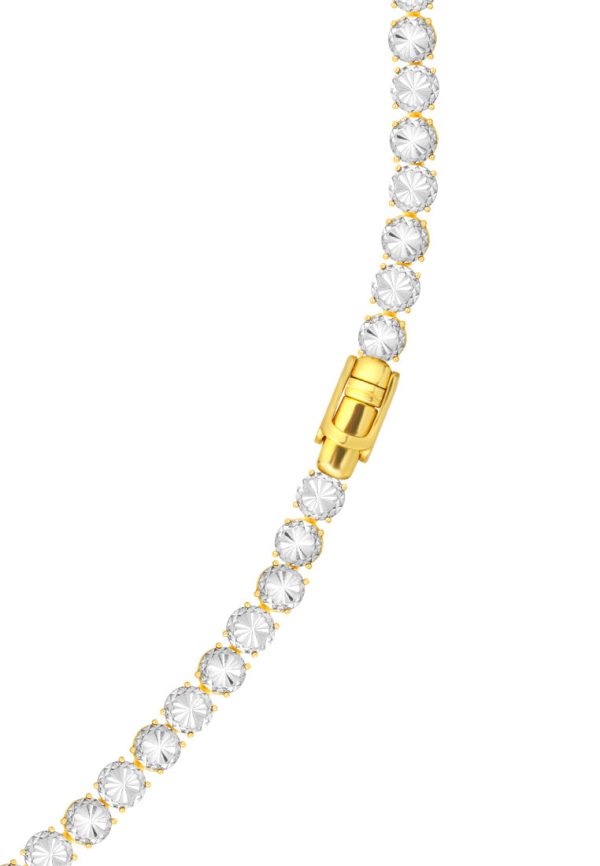 TOMEI Diamond Cut Collection Eternity Necklace, Yellow Gold 916 Cheap