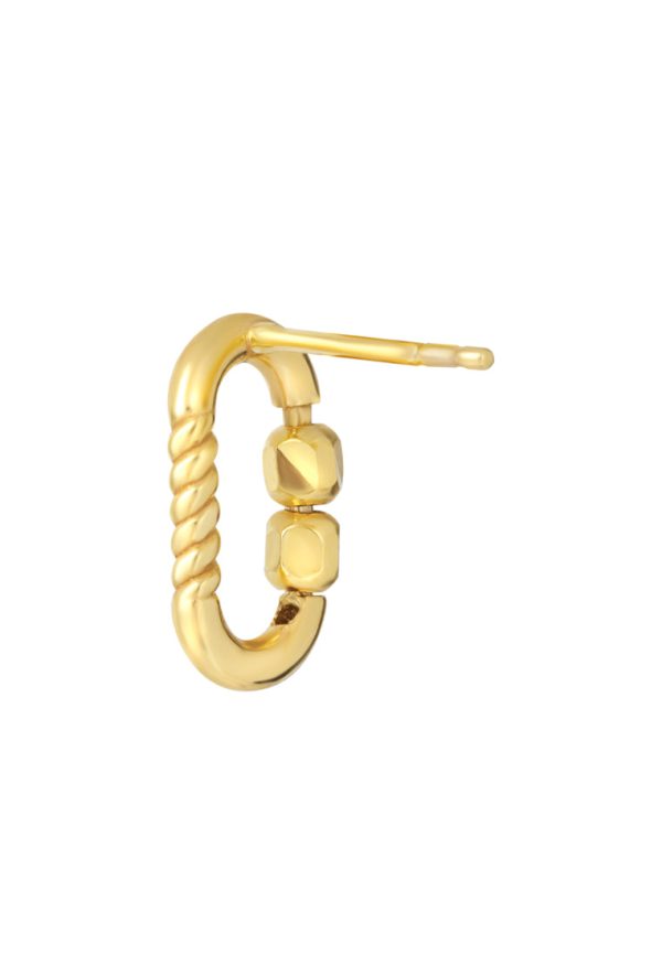 TOMEI Lusso Italia Long Loop Earrings With Beads, Yellow Gold 916 Online now