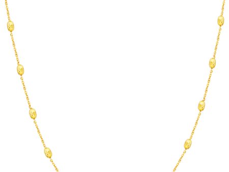 TOMEI Lasered Rugby Necklace, Yellow Gold 916 Online now