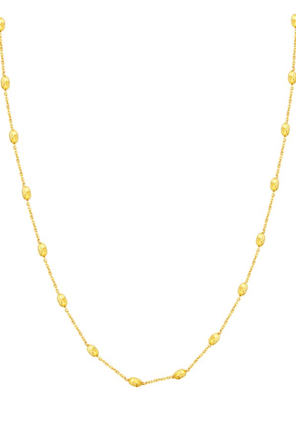 TOMEI Lasered Rugby Necklace, Yellow Gold 916 Online now