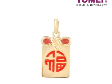 TOMEI Fu Pendant, Yellow Gold 916 Discount