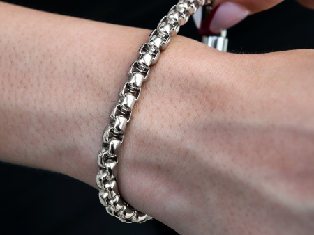 Rounded Box Chain Bracelet- 6mm Fashion