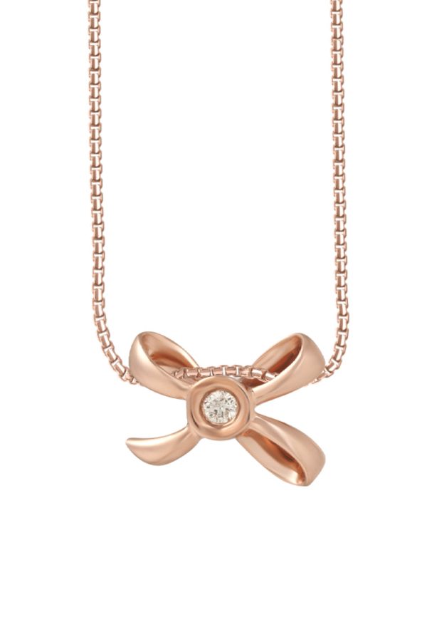 TOMEI [Online Exclusive] Minimalist Ribband Pendant, Rose Gold 375 Online