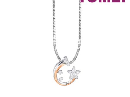 TOMEI Sparkle Serenity Collection DIamond Pendant, White+Rose Gold 585 Supply