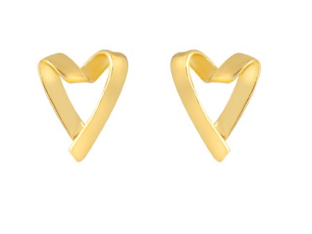 TOMEI Love Stripe Earrings, Yellow Gold 916 For Cheap