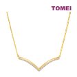 TOMEI Diamond Cut Collection V Trending Necklace, Yellow Gold 916 Fashion