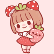 Strawberry Friend | Cross Stitch Conversion | Ready To Ship For Cheap