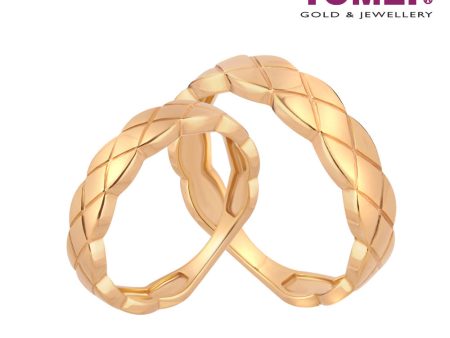 TOMEI Perfect Match Couple Rings, Yellow Gold 916 (XD-YG0800R 0801R-1C) For Cheap