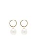 TOMEI Souly Bewitched Pearl Earrings, White Yellow Gold 585 (E802) Online Sale