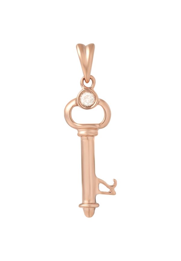 TOMEI [Online Exclusive] Awesome 21st Birthday Key Pendant, Rose Gold 375 For Sale