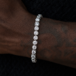 Bezel Tennis Bracelet in White Gold- 5mm Fashion