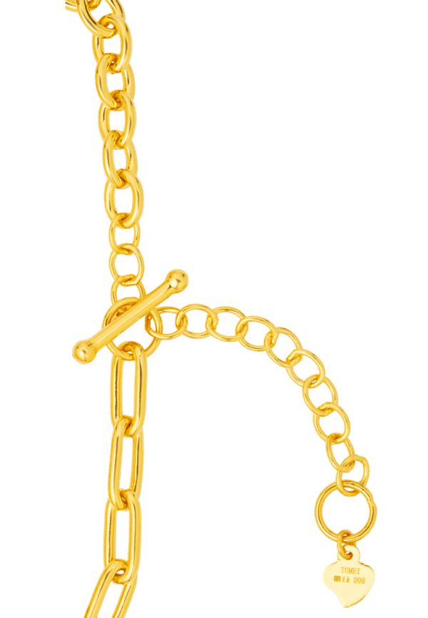 TOMEI Key & Lock Bracelet, Yellow Gold 999 (5D) For Sale