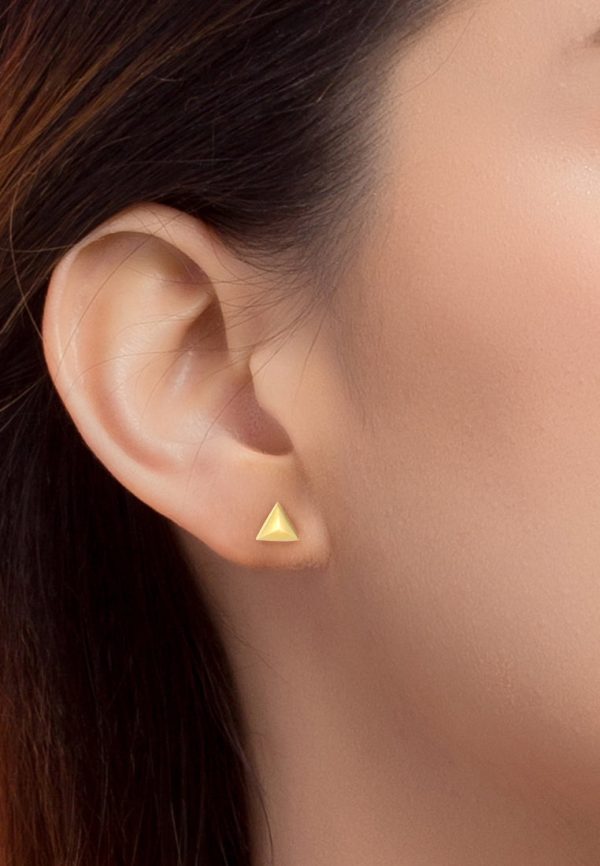 TOMEI Lusso Italia Pyramid Earrings, Yellow Gold 916 Online now