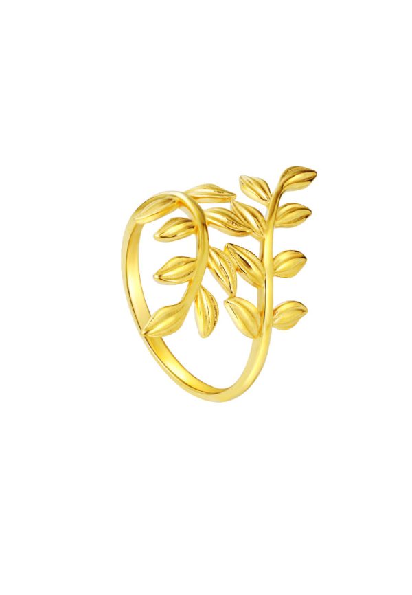 TOMEI Symphony Of Leaves Ring, Yellow Gold 916 For Discount