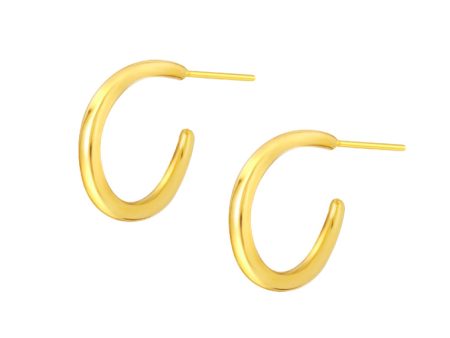 TOMEI C Loop Earrings, Yellow Gold 999 (5D) Supply