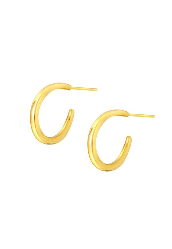 TOMEI C Loop Earrings, Yellow Gold 999 (5D) Supply