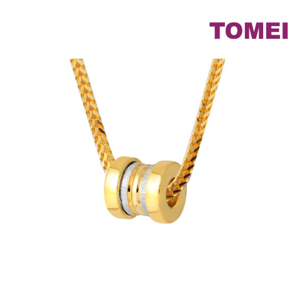 TOMEI Dual-Tone Lucky Roller Pendant, Yellow Gold 916 Online Hot Sale