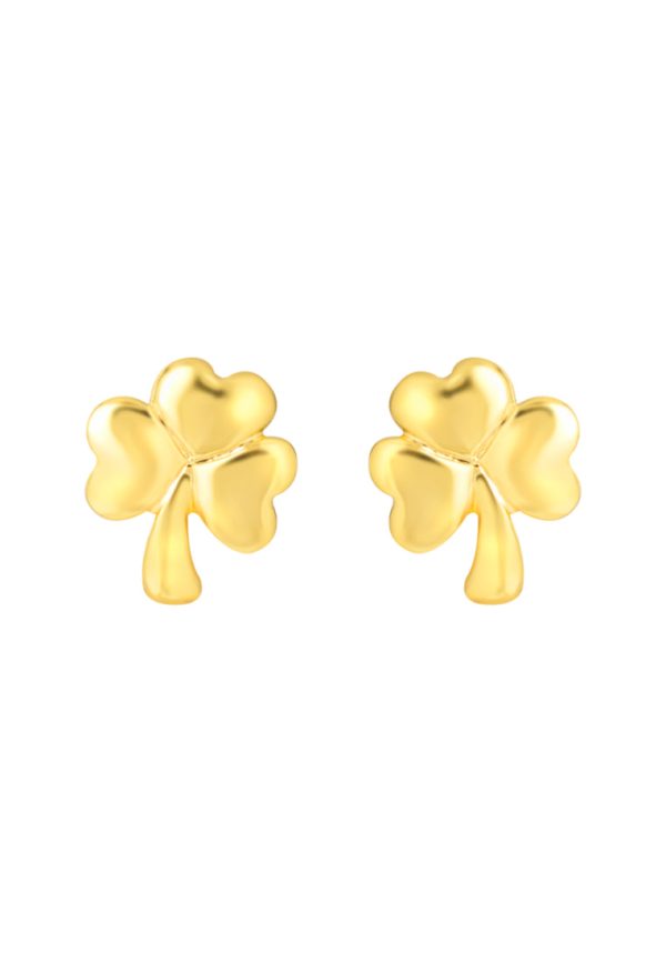 TOMEI Lucky Clover Earrings, Yellow Gold 916 Sale