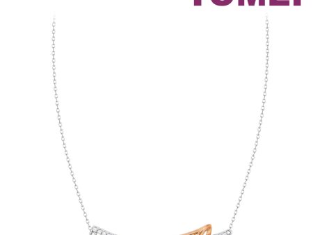 TOMEI Rosy Winter Collection Diamond Necklace, White+Rose Gold 585 Online Hot Sale