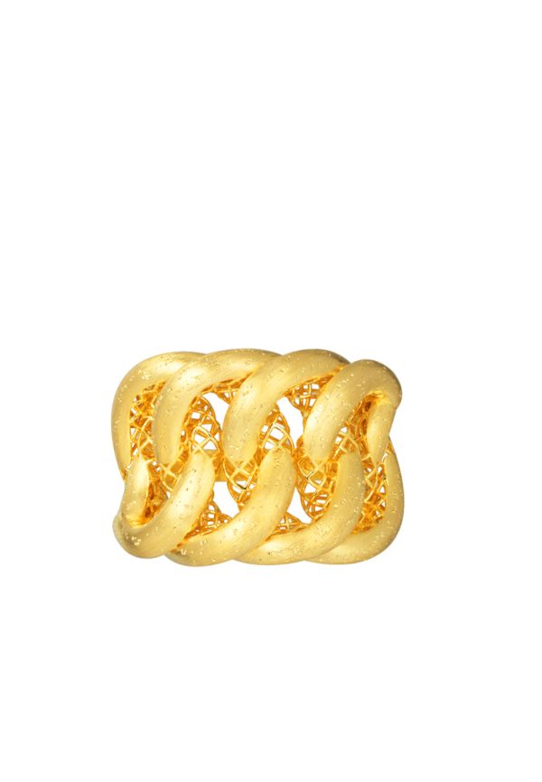 TOMEI Entwining Knot Ring, Yellow Gold 916 Online Hot Sale