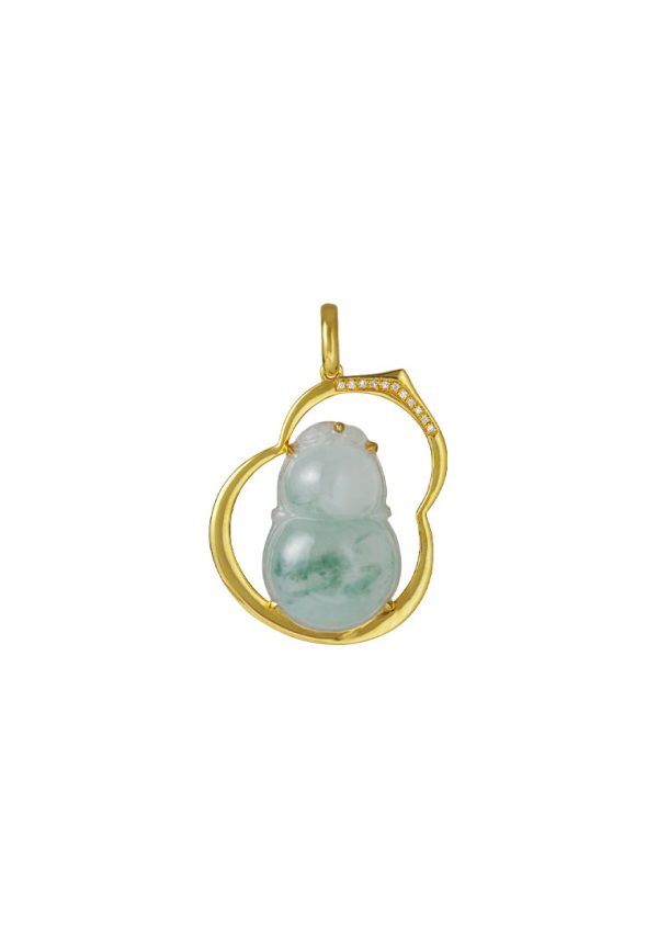 TOMEI Big Gourd Jade Pendant, Yellow Gold 750 Online Sale