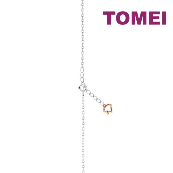 TOMEI Rosy Winter Collection Diamond Necklace, White+Rose Gold 585 Online Hot Sale