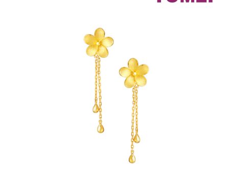 TOMEI X XIFU Flourishing Flowers Earrings, Yellow Gold 999 on Sale