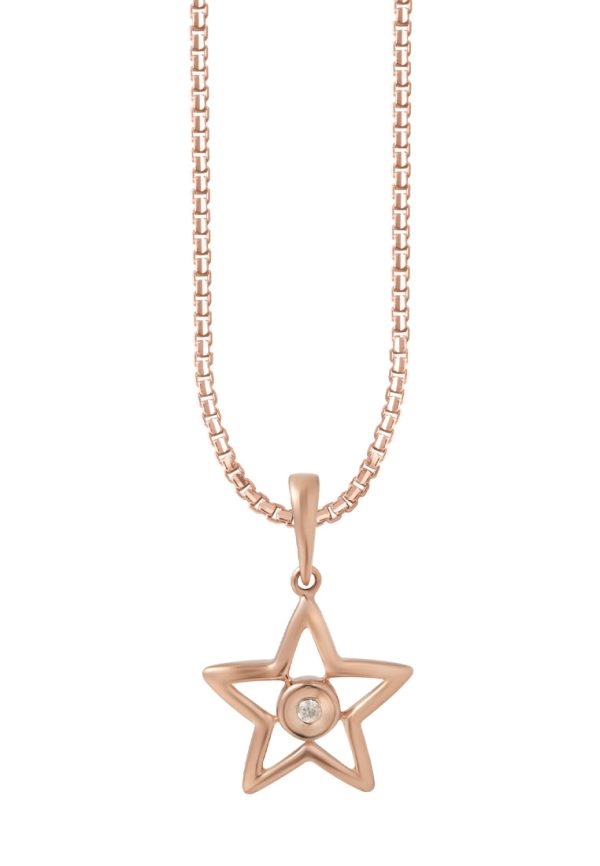 TOMEI [Online Exclusive] Minimalist Dangling Star Pendant, Rose Gold 375 Online Hot Sale