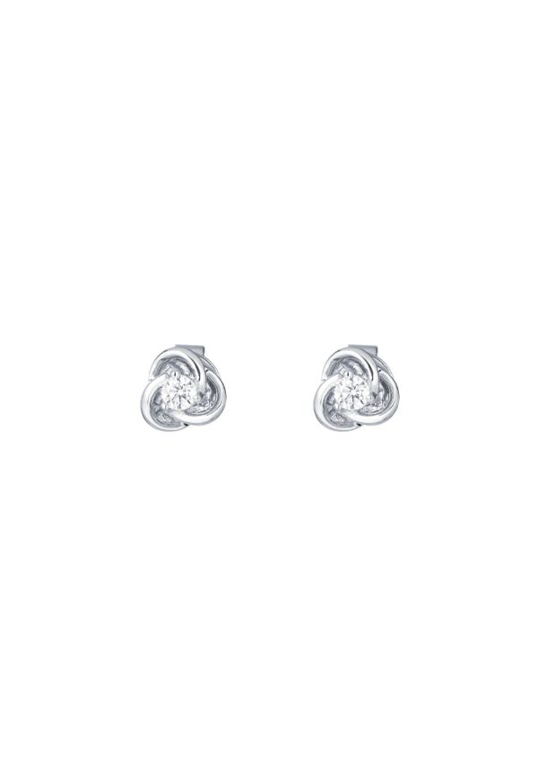 TOMEI Diamond Earrings, White Gold 585 For Sale