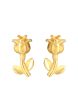 TOMEI Lusso Italia Rose Bud Earrings, Yellow Gold 916 For Cheap