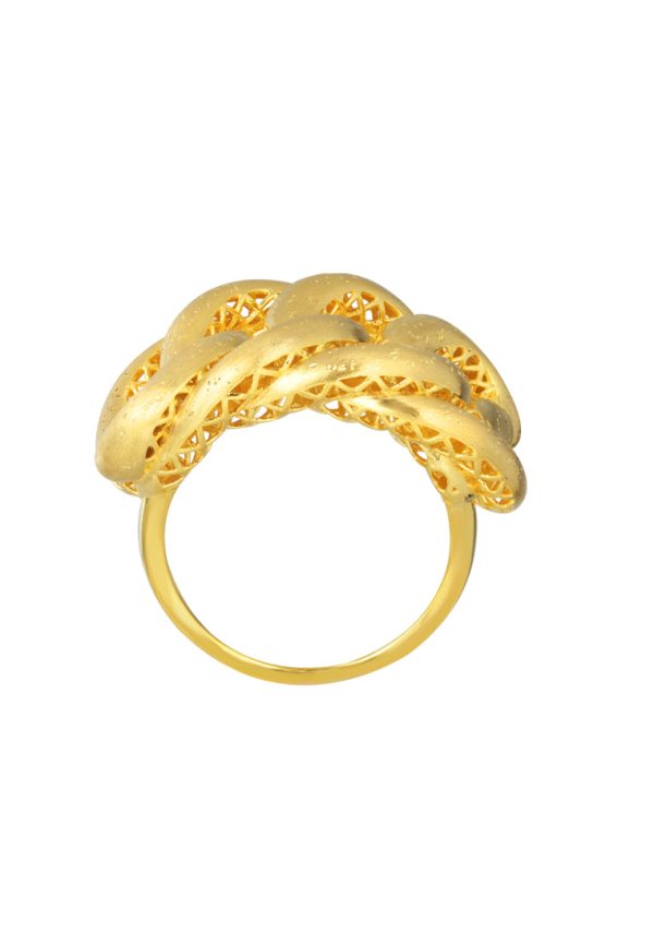 TOMEI Entwining Knot Ring, Yellow Gold 916 Online Hot Sale