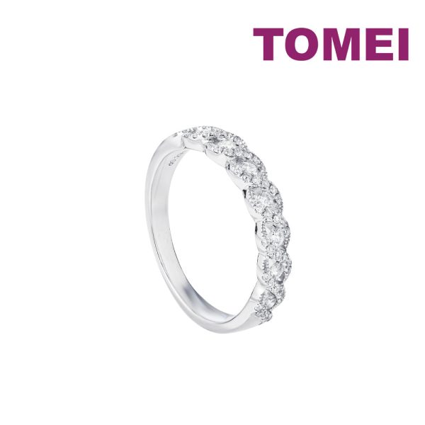 TOMEI Diamond Ring, White Gold 750 Supply