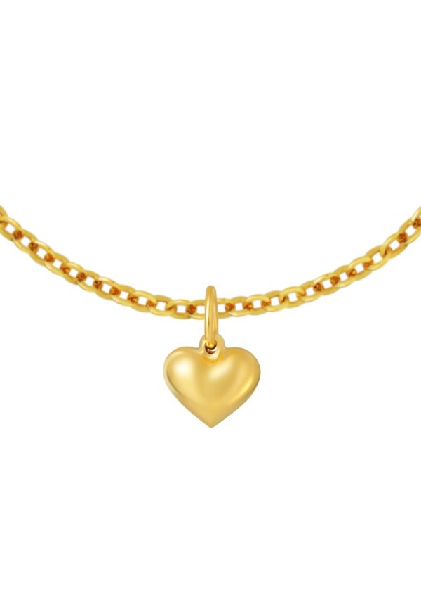 TOMEI Chubby Heart Pendant, Yellow Gold 916 Fashion